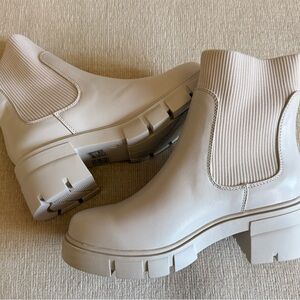 Women's Cream Ankle Boots